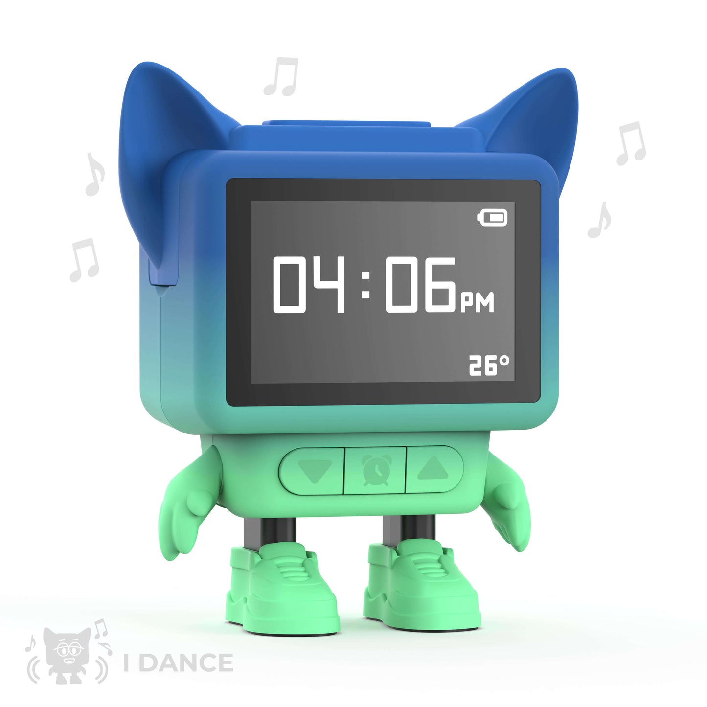 Despertador y Altavoz DANCING CLOCK - Azul