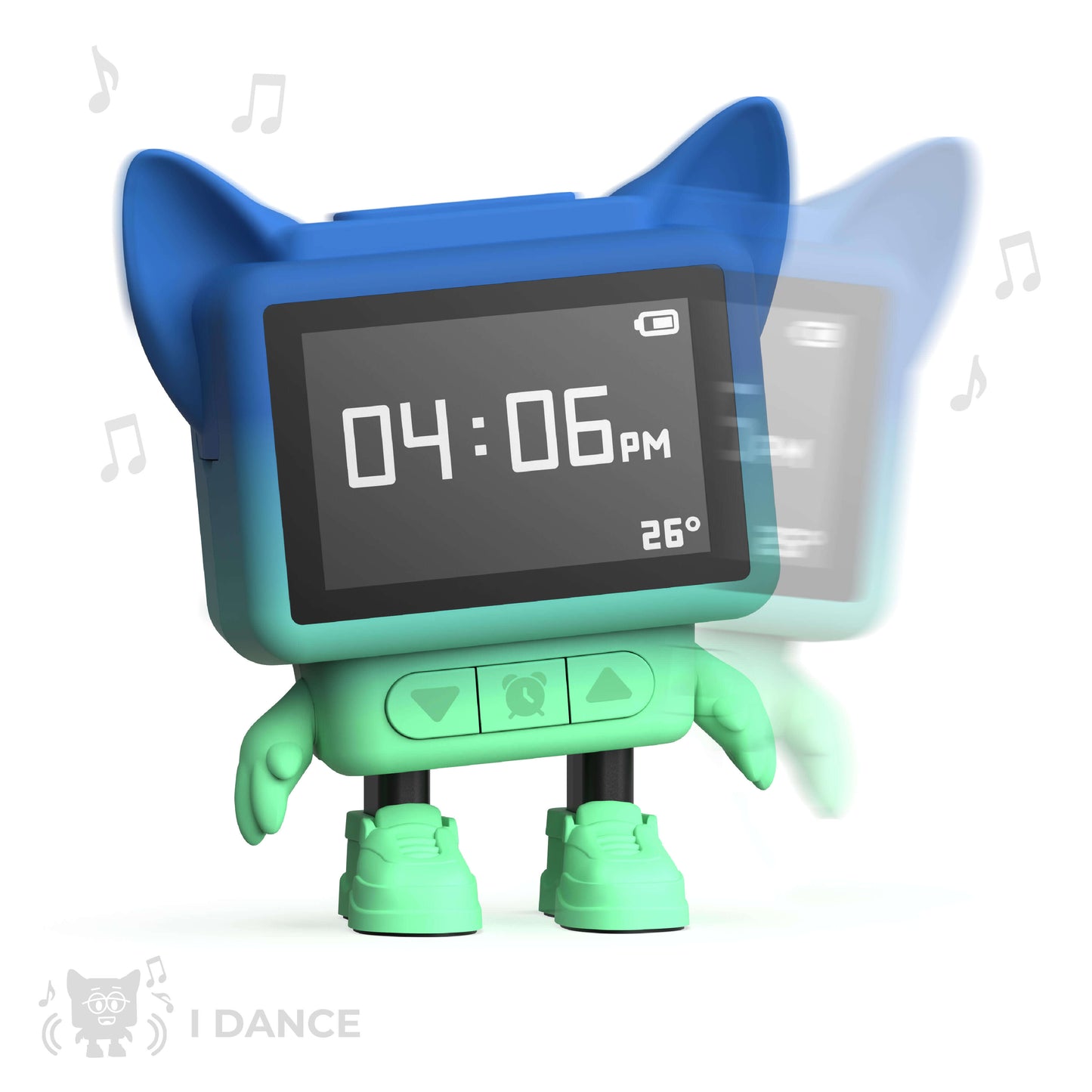 Despertador y Altavoz DANCING CLOCK - Azul