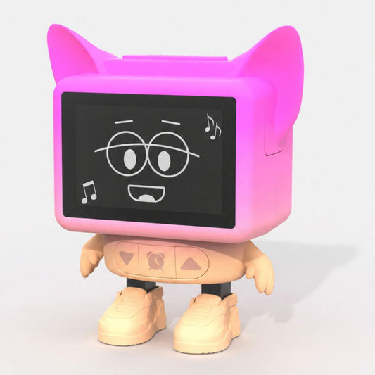 Despertador y Altavoz DANCING CLOCK - Rosa