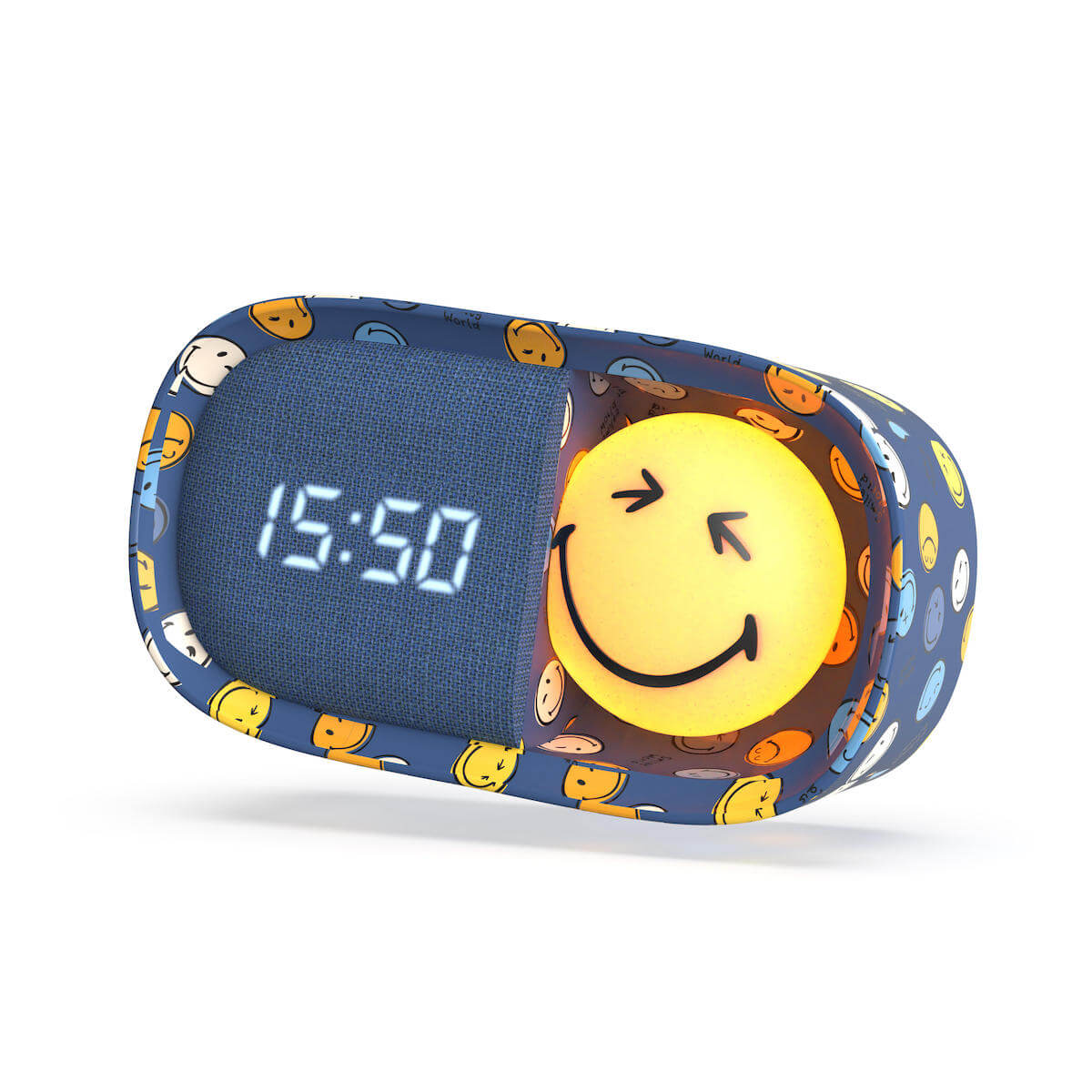 Despertador y Luz Nocturna SMILEY CLOCK - Azul