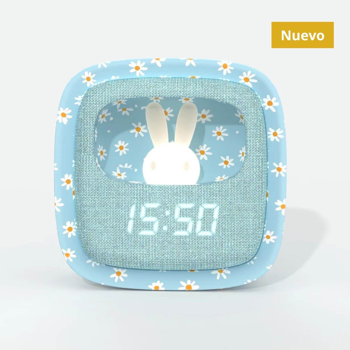 Despertador y Luz Nocturna BILLY CLOCK - Azul Margaritas