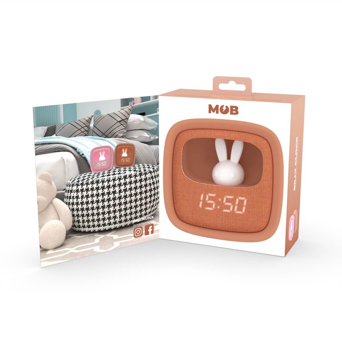 Despertador y Luz Nocturna BILLY CLOCK - Chocolate