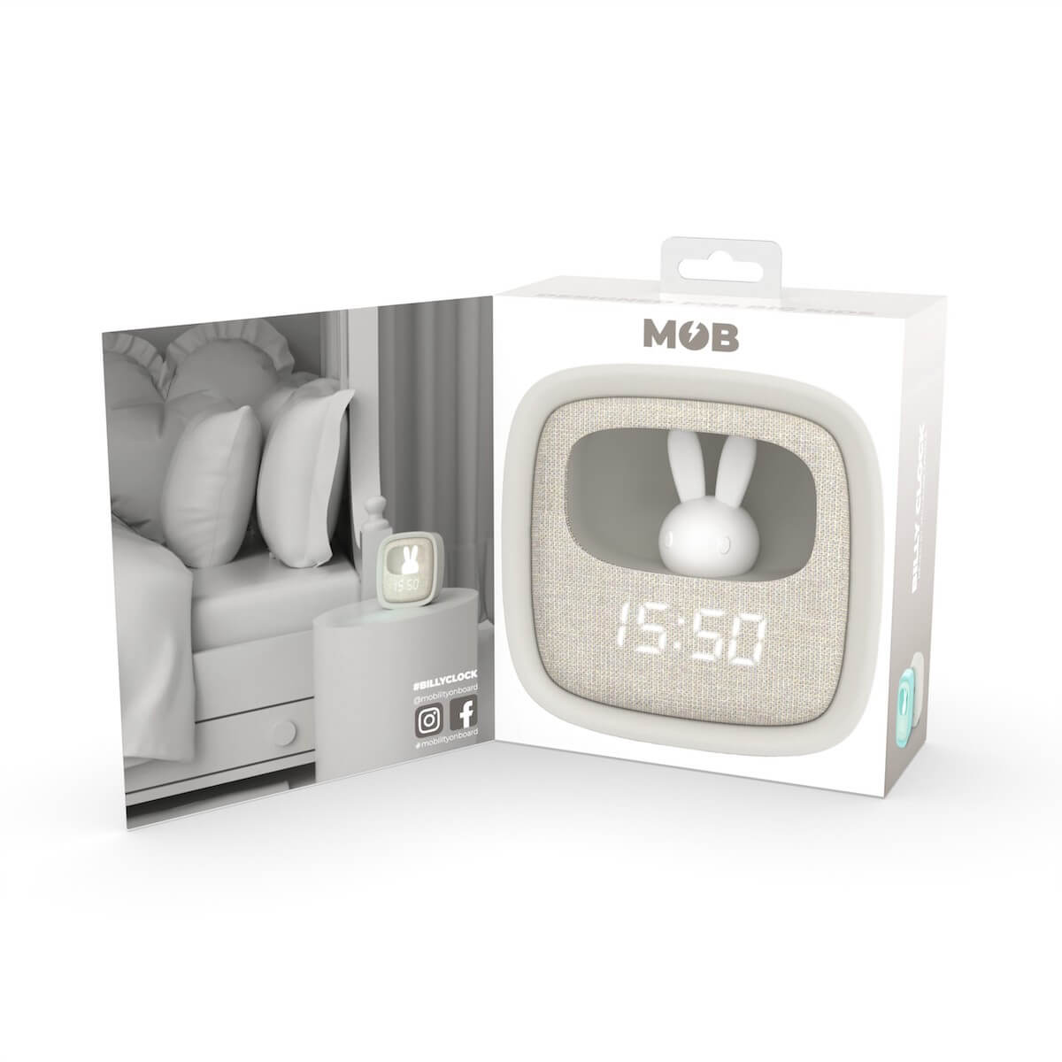 Despertador y Luz Nocturna BILLY CLOCK - Gris