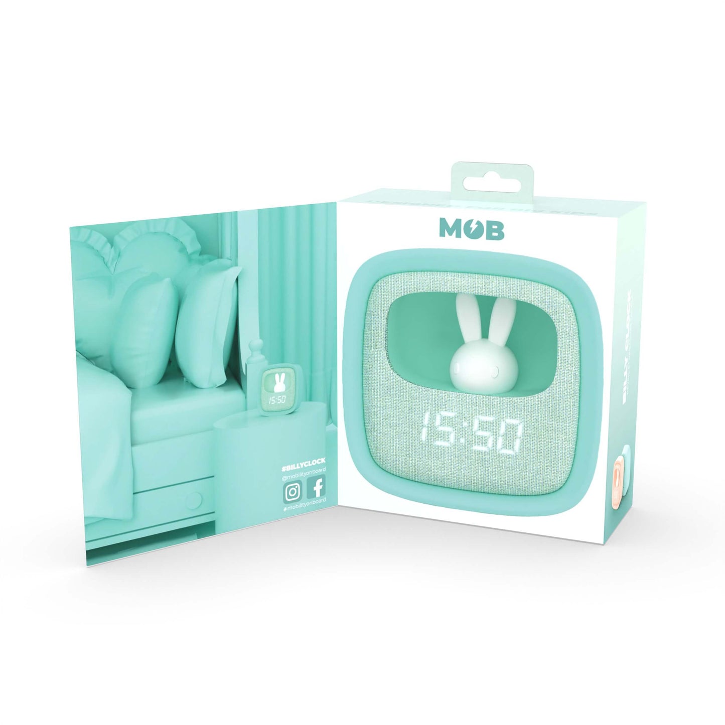 Despertador y Luz Nocturna BILLY CLOCK - Turquesa