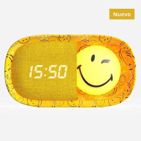 Despertador y Luz Nocturna SMILEY CLOCK - Amarillo