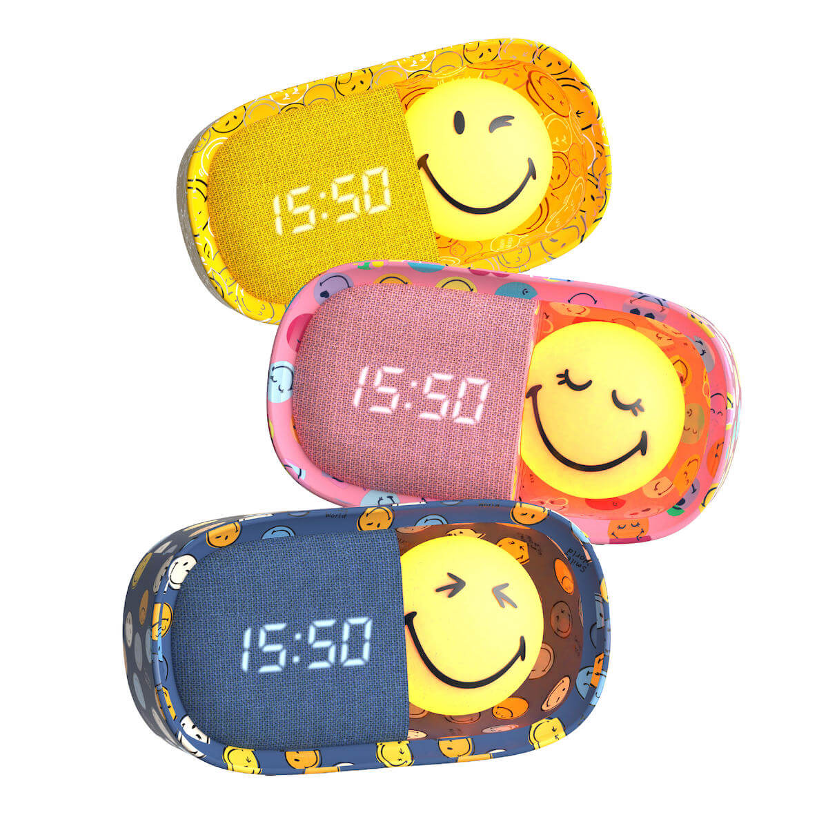 Despertador y Luz Nocturna SMILEY CLOCK - Amarillo