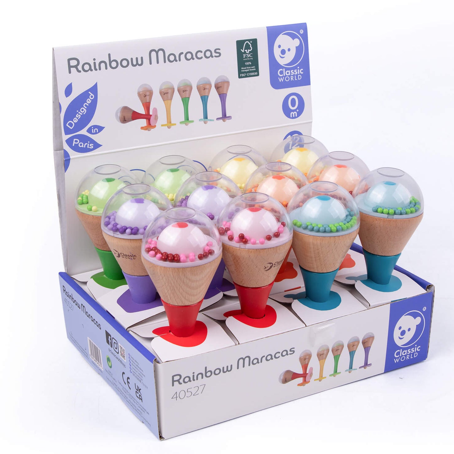 Maracas Arcoíris (Display 12 unidades)