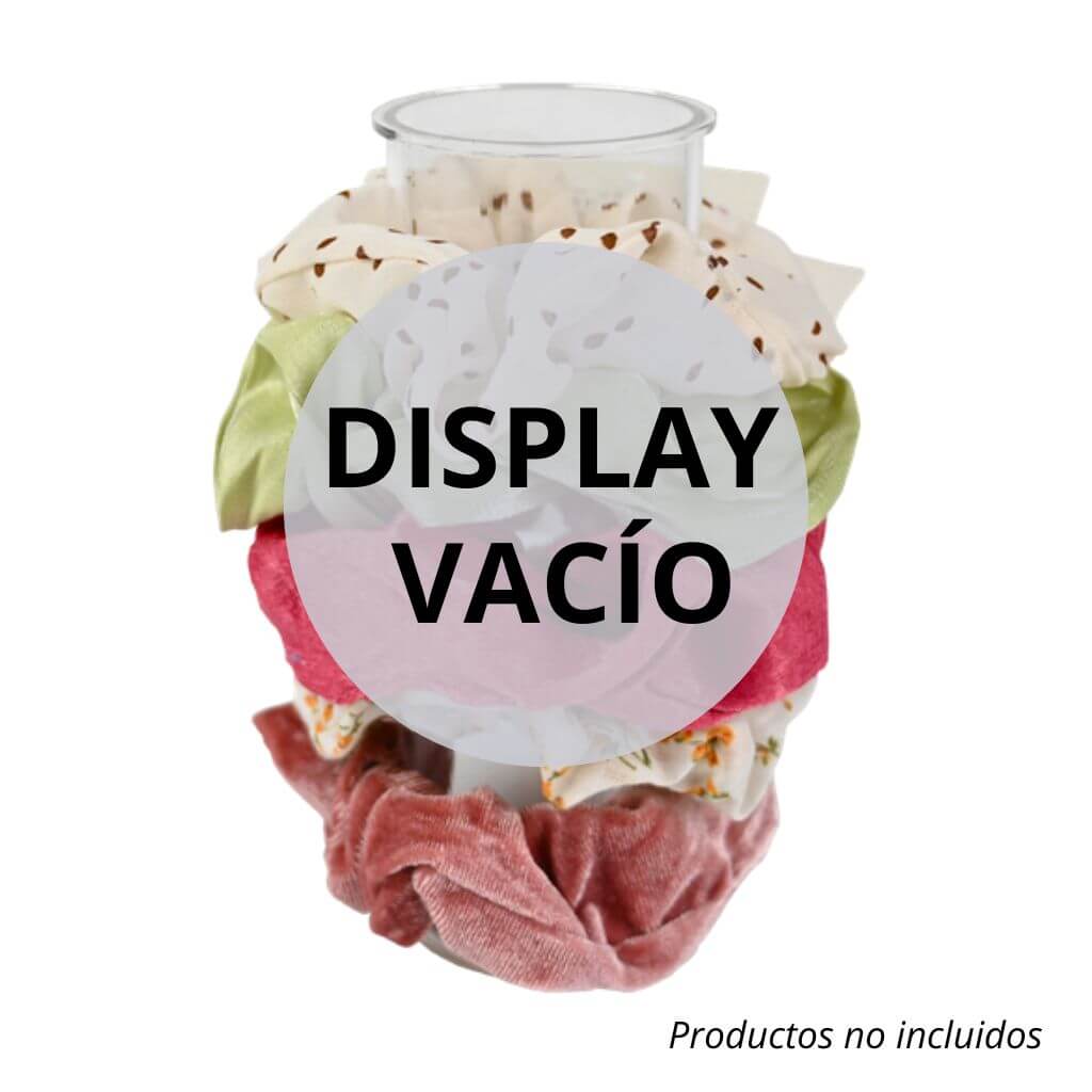 Display vacío cilindro para Coleteros y gomas