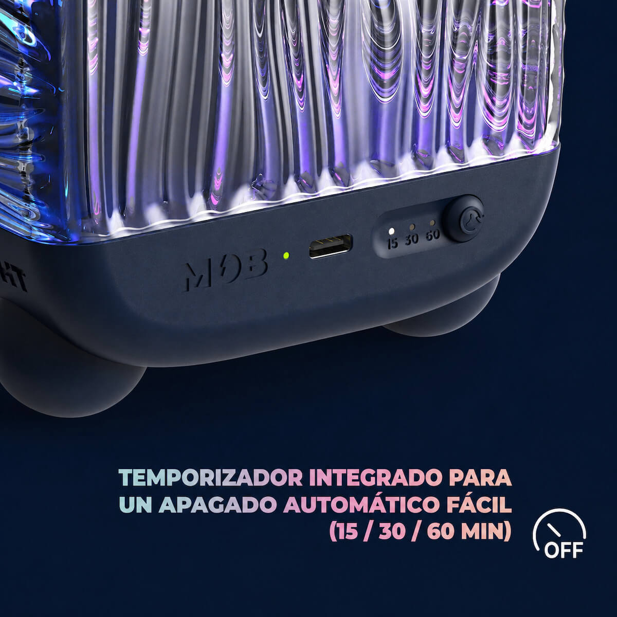 Lámpara Altavoz Proyector WAVY - Azul