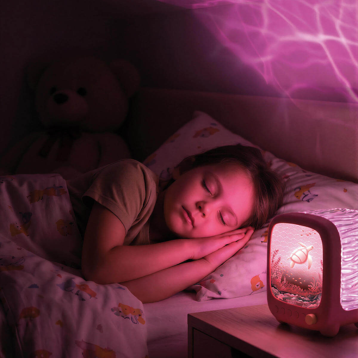 Lámpara Altavoz Proyector WAVY - Rosa