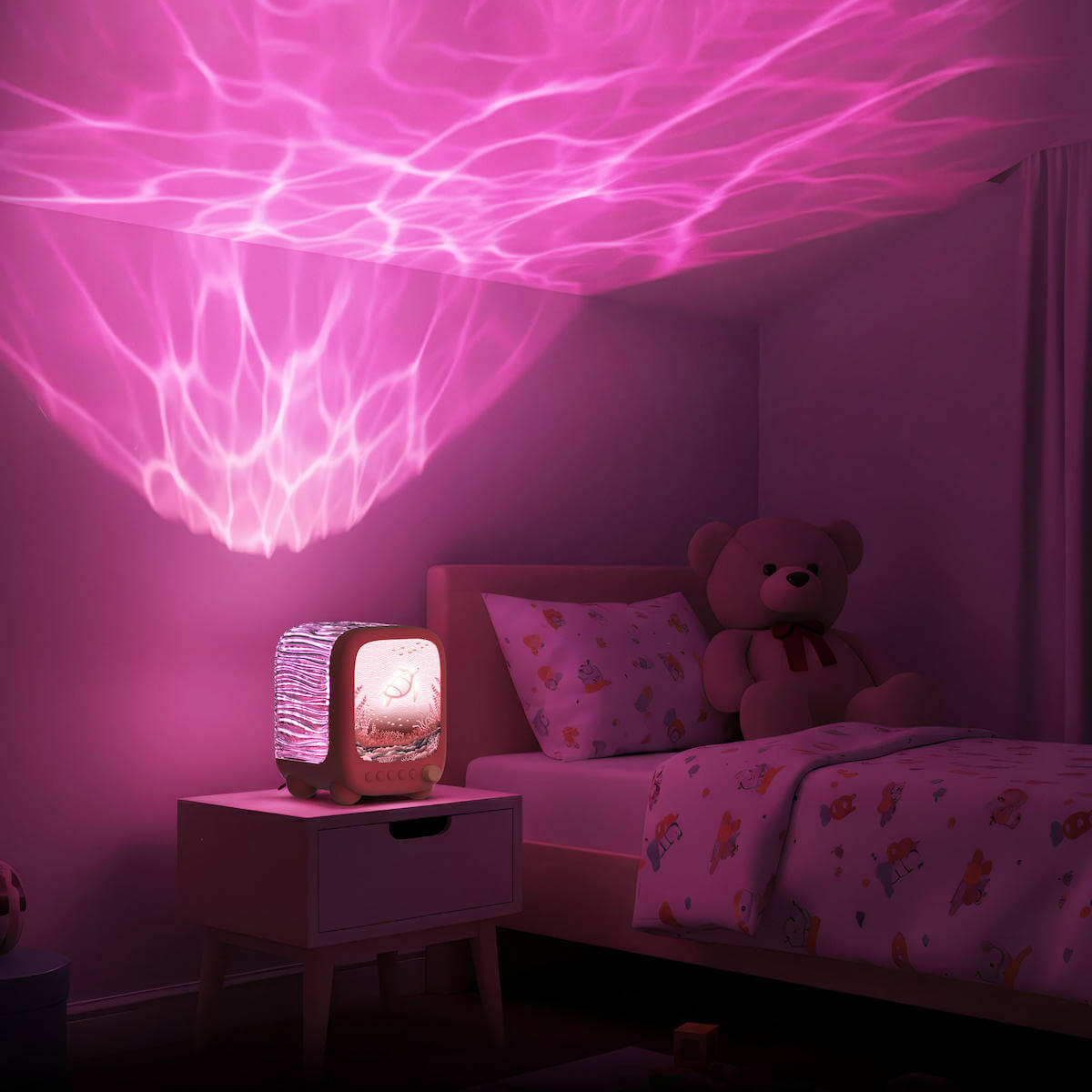 Lámpara Altavoz Proyector WAVY - Rosa