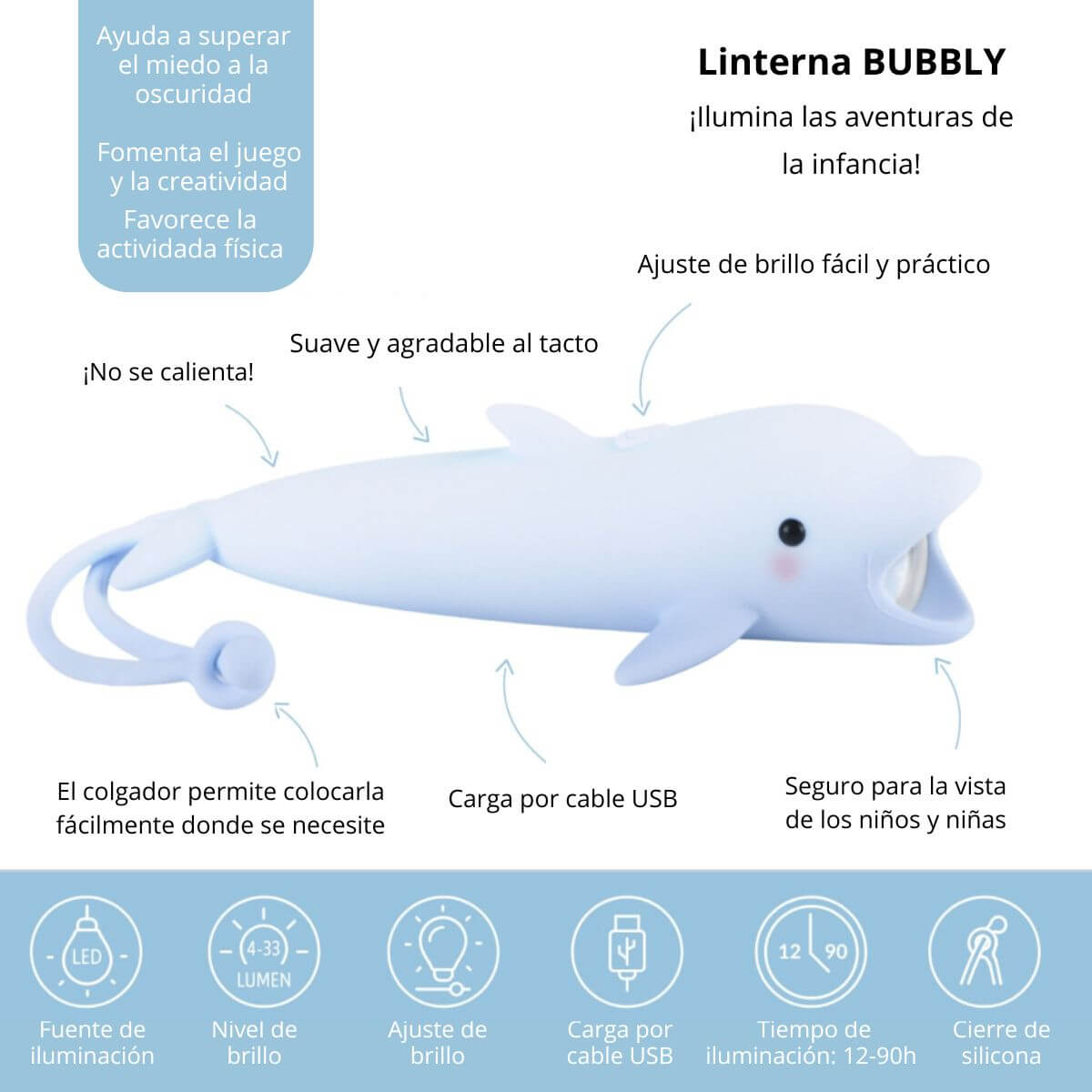 Linterna de silicona Bubbly