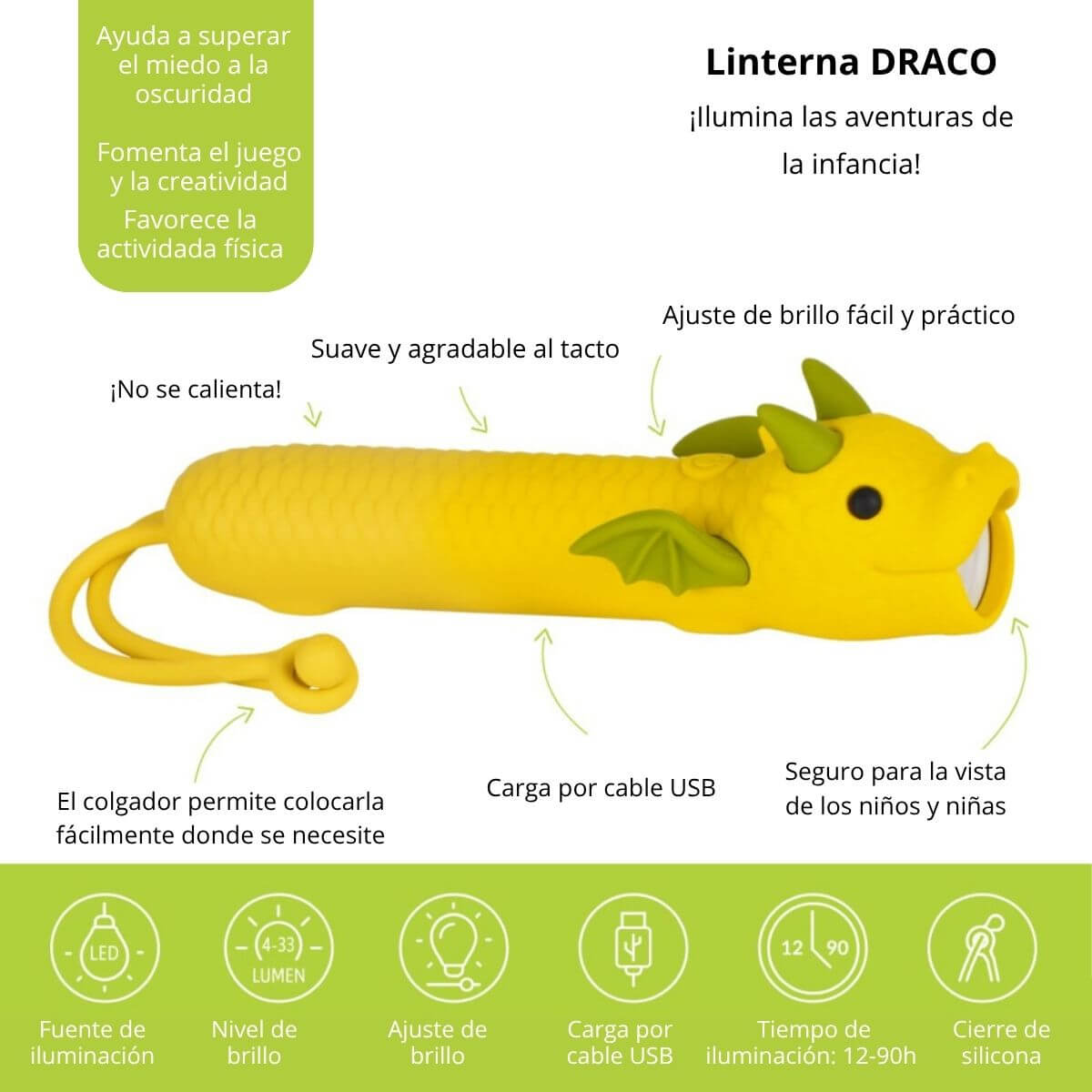 Linterna de silicona Draco