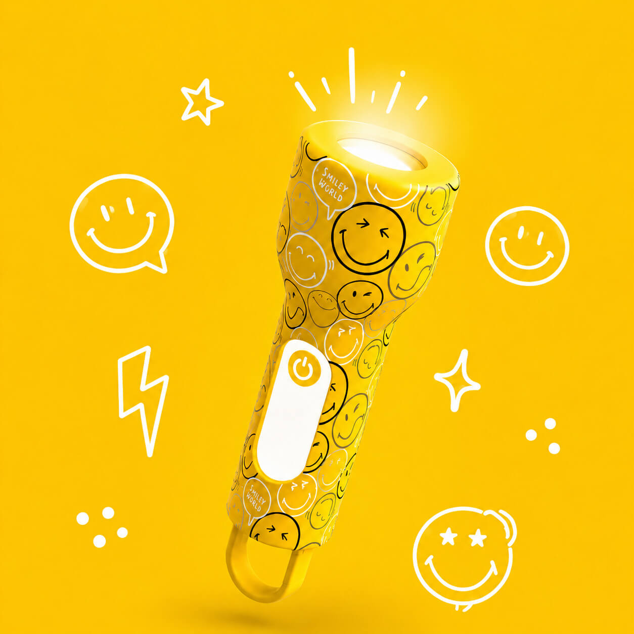 Linterna GLOWY - Smiley Amarillo