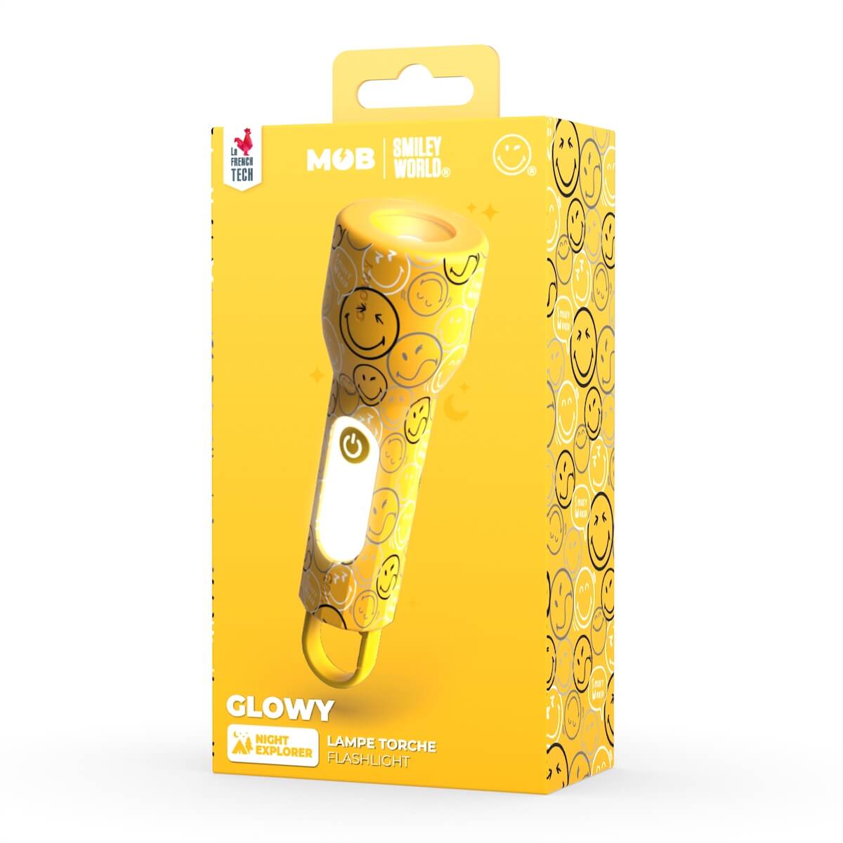 Linterna GLOWY - Smiley Amarillo