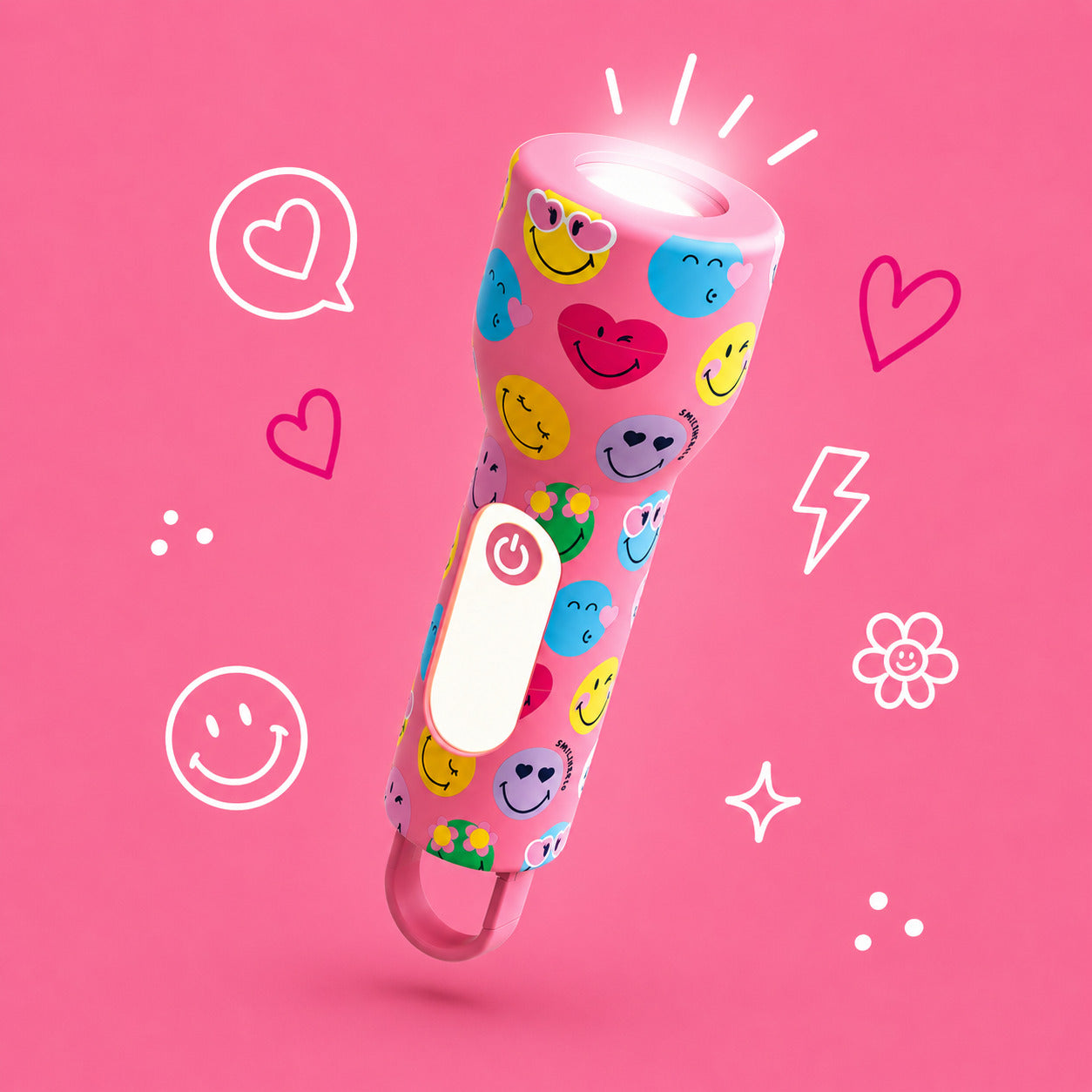 Linterna GLOWY - Smiley Rosa
