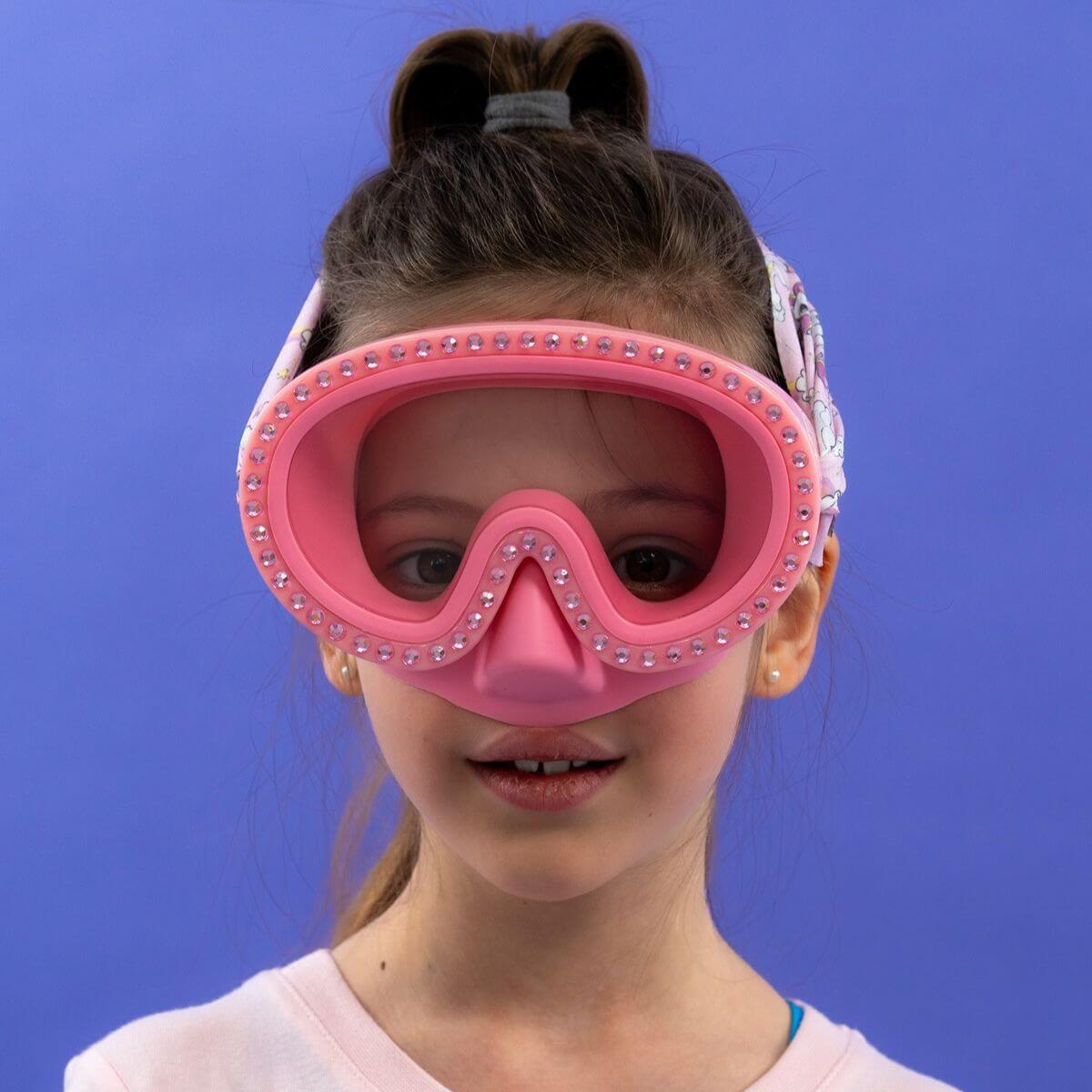 Máscara de buceo Diamantes Unicornios (3 - 10 años)