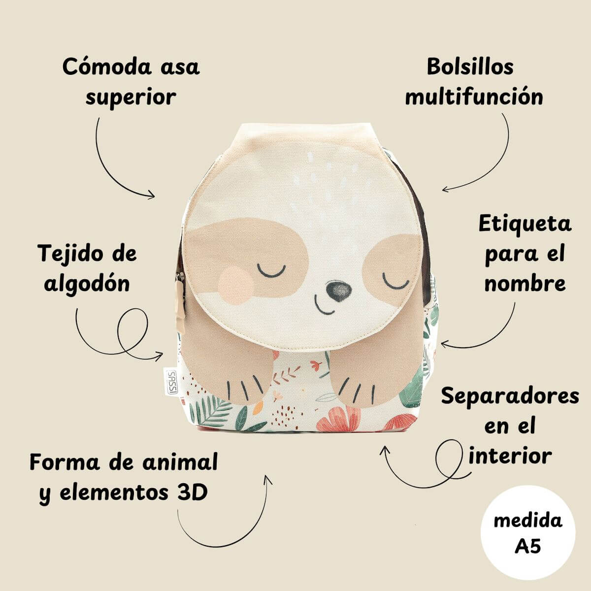 Mini Mochila Perezoso