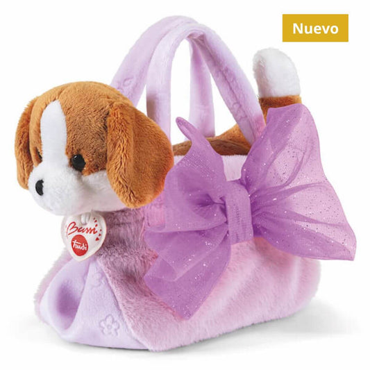 Perro en bolsa con lazo