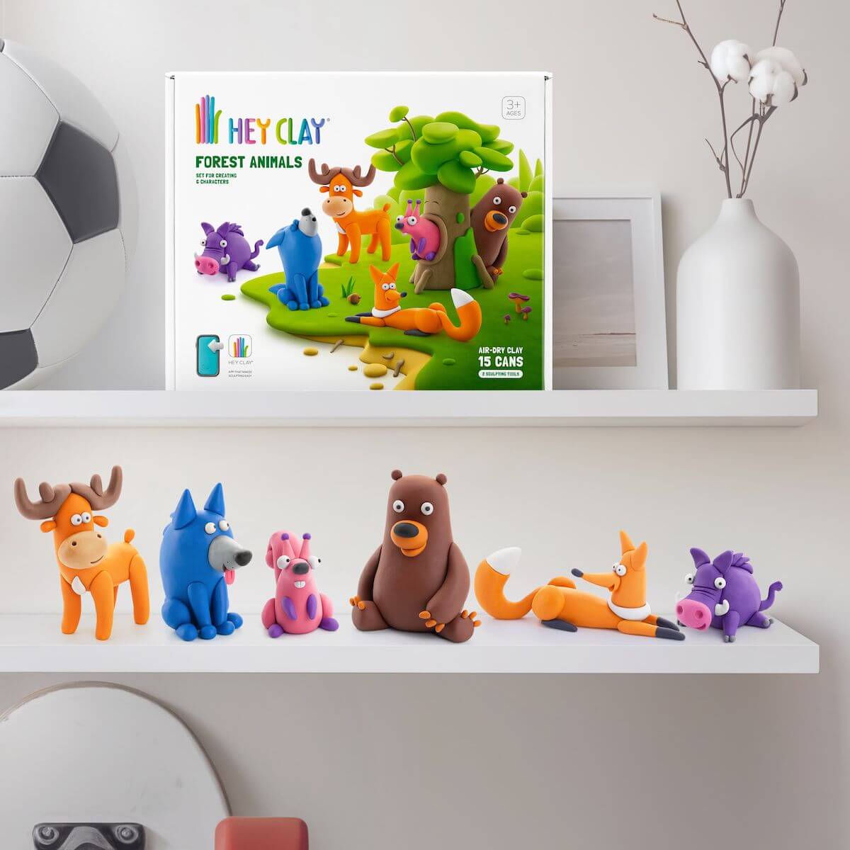 Plastilina interactiva Animales del Bosque (15 botes)