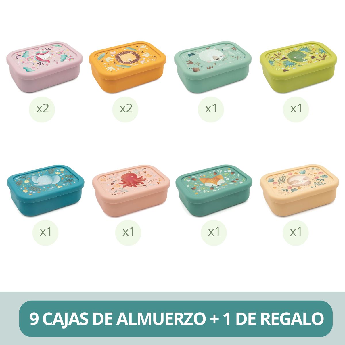Promo 9 Cajas de almuerzo + 1 GRATIS