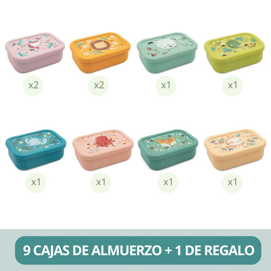 Promo 9 Cajas de almuerzo + 1 GRATIS