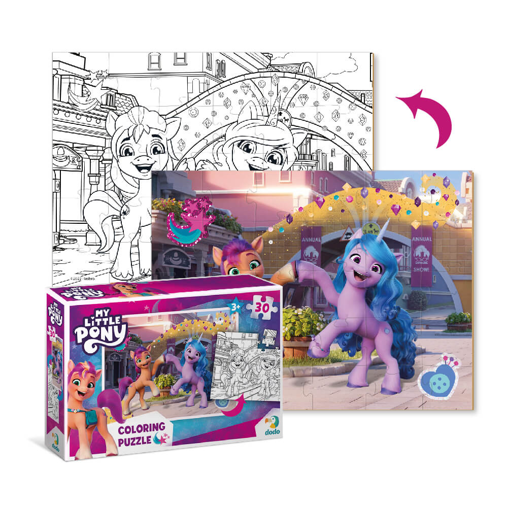 Puzzle 2 en 1 para colorear My Little Pony Sunny & Izzy (30 piezas)