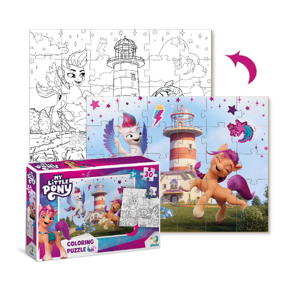 Puzzle 2 en 1 para colorear My Little Pony Sunny & Zipp (30 piezas)