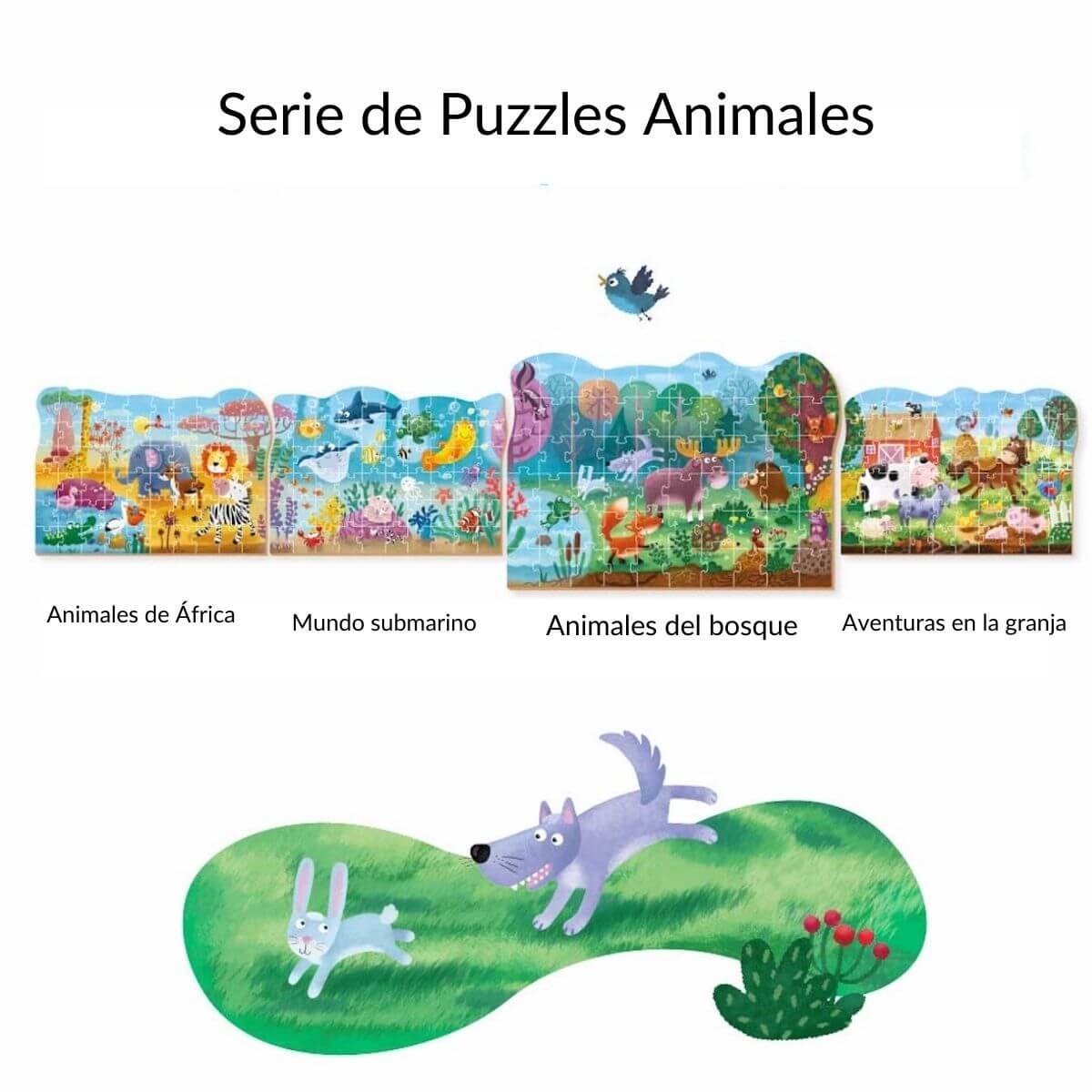 Puzzle Animales del bosque