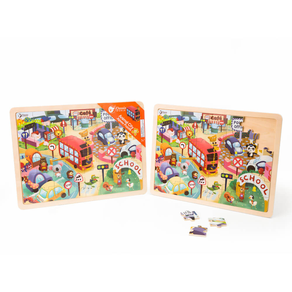 Puzzle Ciudad de los animales (49 piezas)