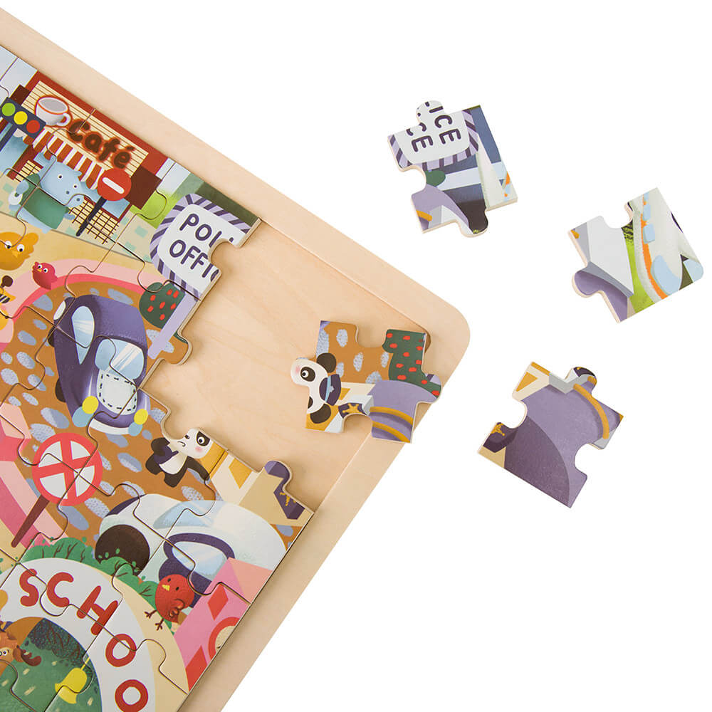 Puzzle Ciudad de los animales (49 piezas)