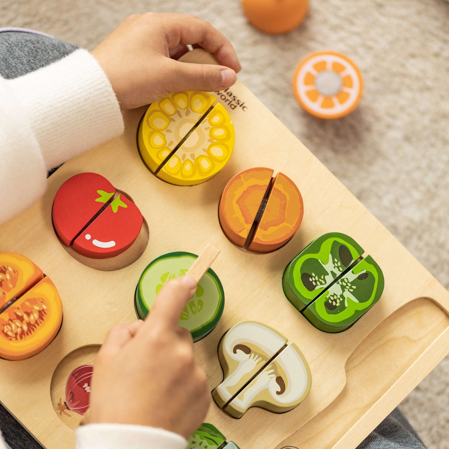 Puzzle Cortar verduras