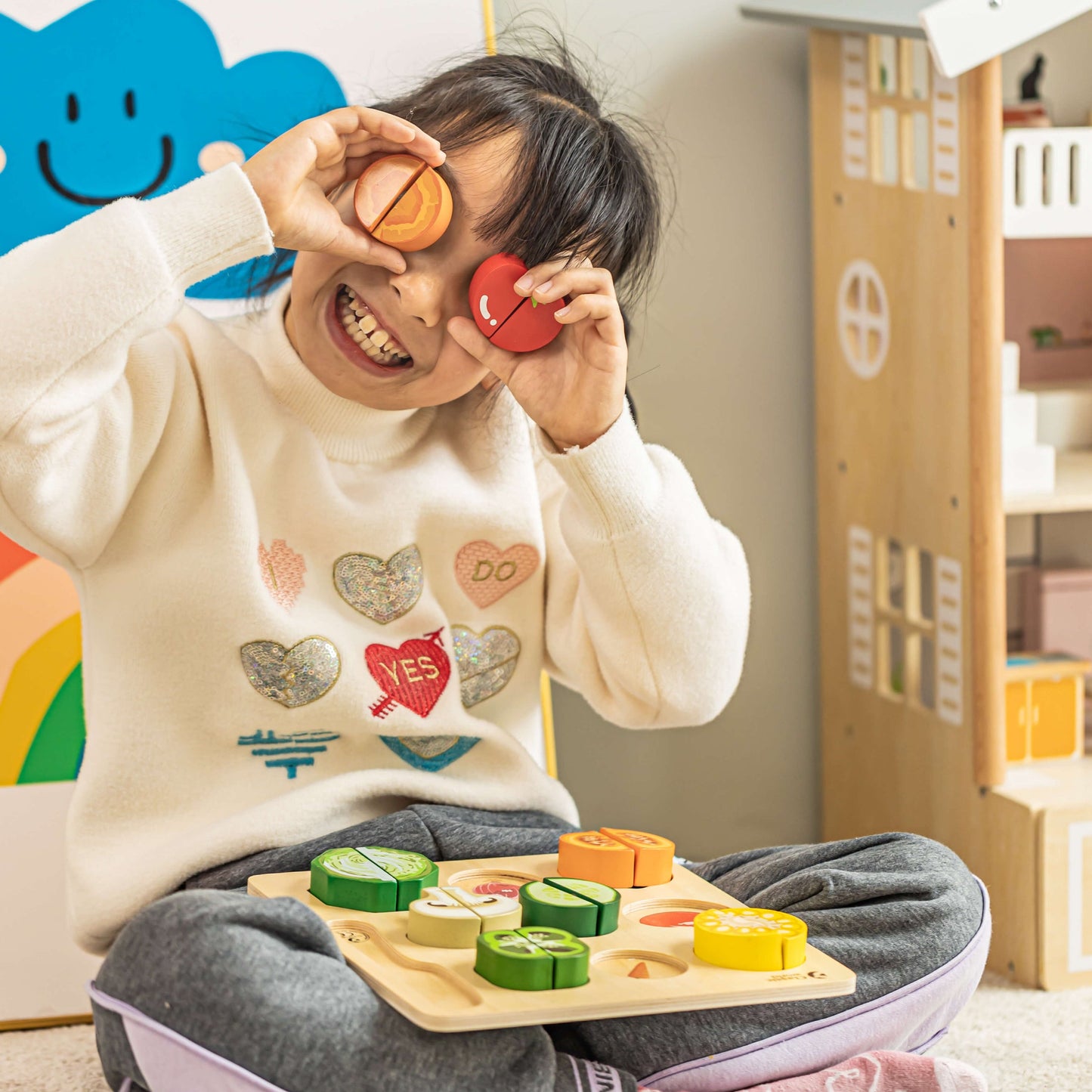 Puzzle Cortar verduras