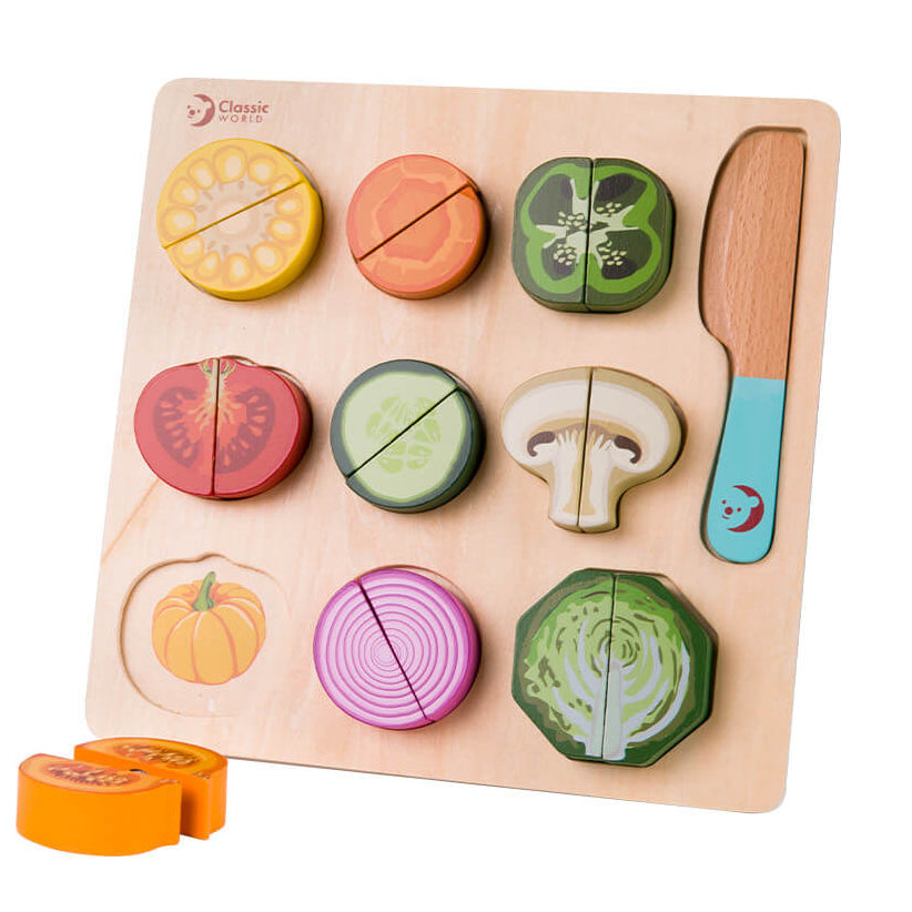 Puzzle Cortar verduras