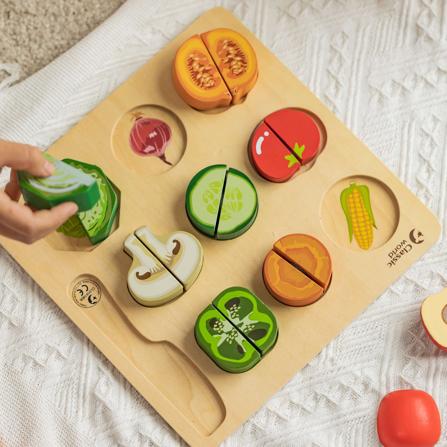 Puzzle Cortar verduras