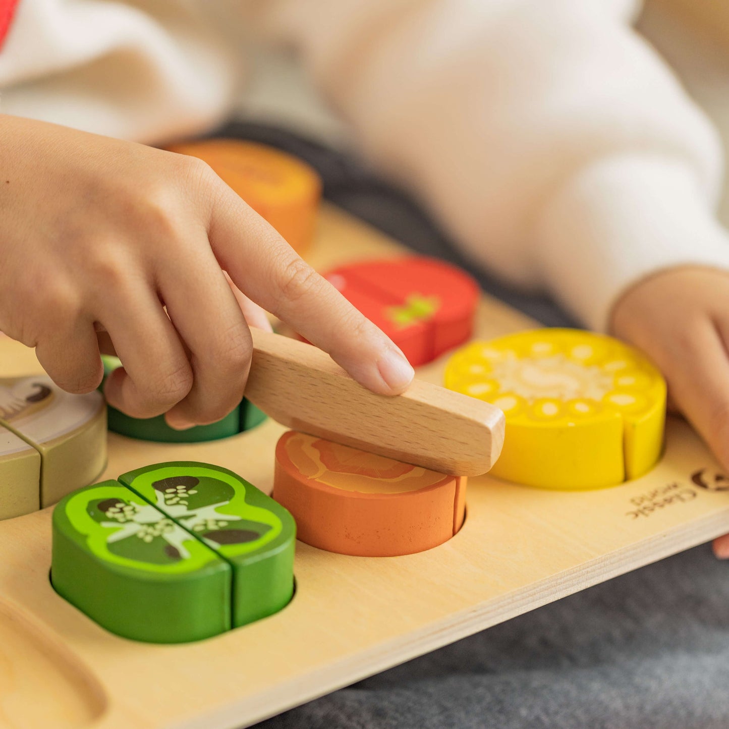 Puzzle Cortar verduras