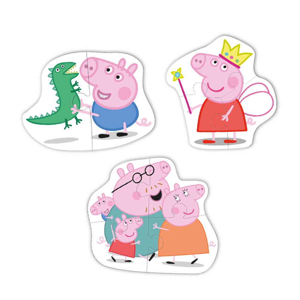 Puzzle evolutivo 3 en 1 Peppa Pig Familia