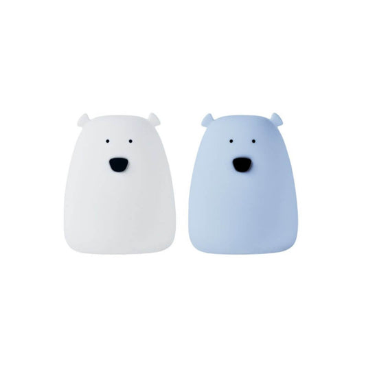 Set de 2 Mini Lámparas Oso Blanco & Azul Ártico