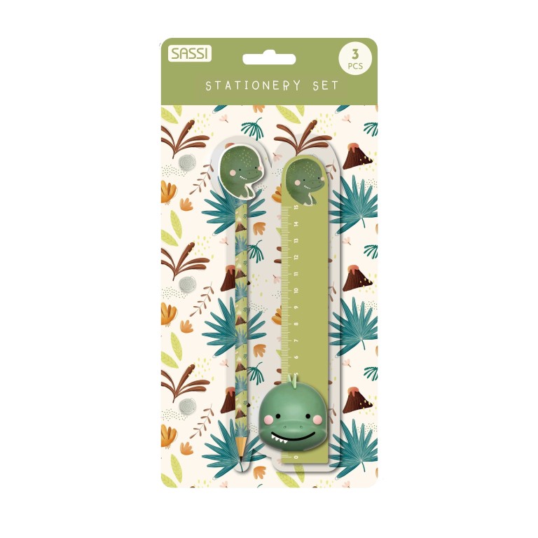 Set de papelería Dinosaurio
