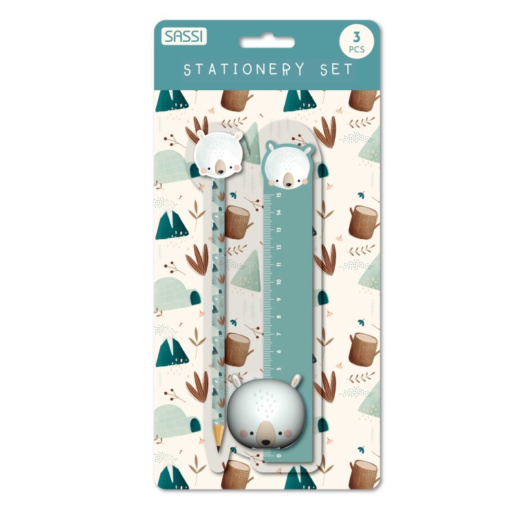 Set de papelería Oso Polar