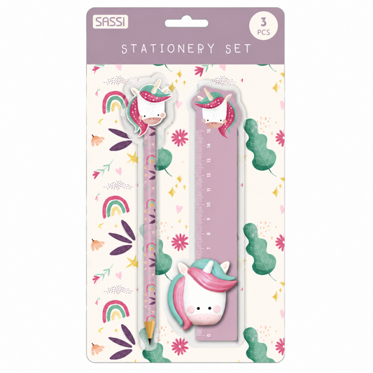 Set de papelería Unicornio