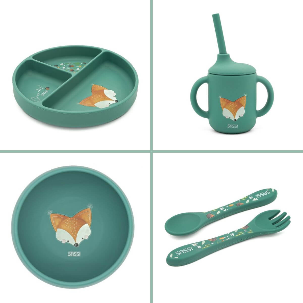 Vajilla de silicona Zorro