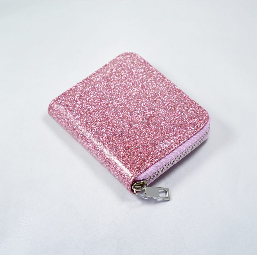  Cartera con cremallera - Purpurina Rosa