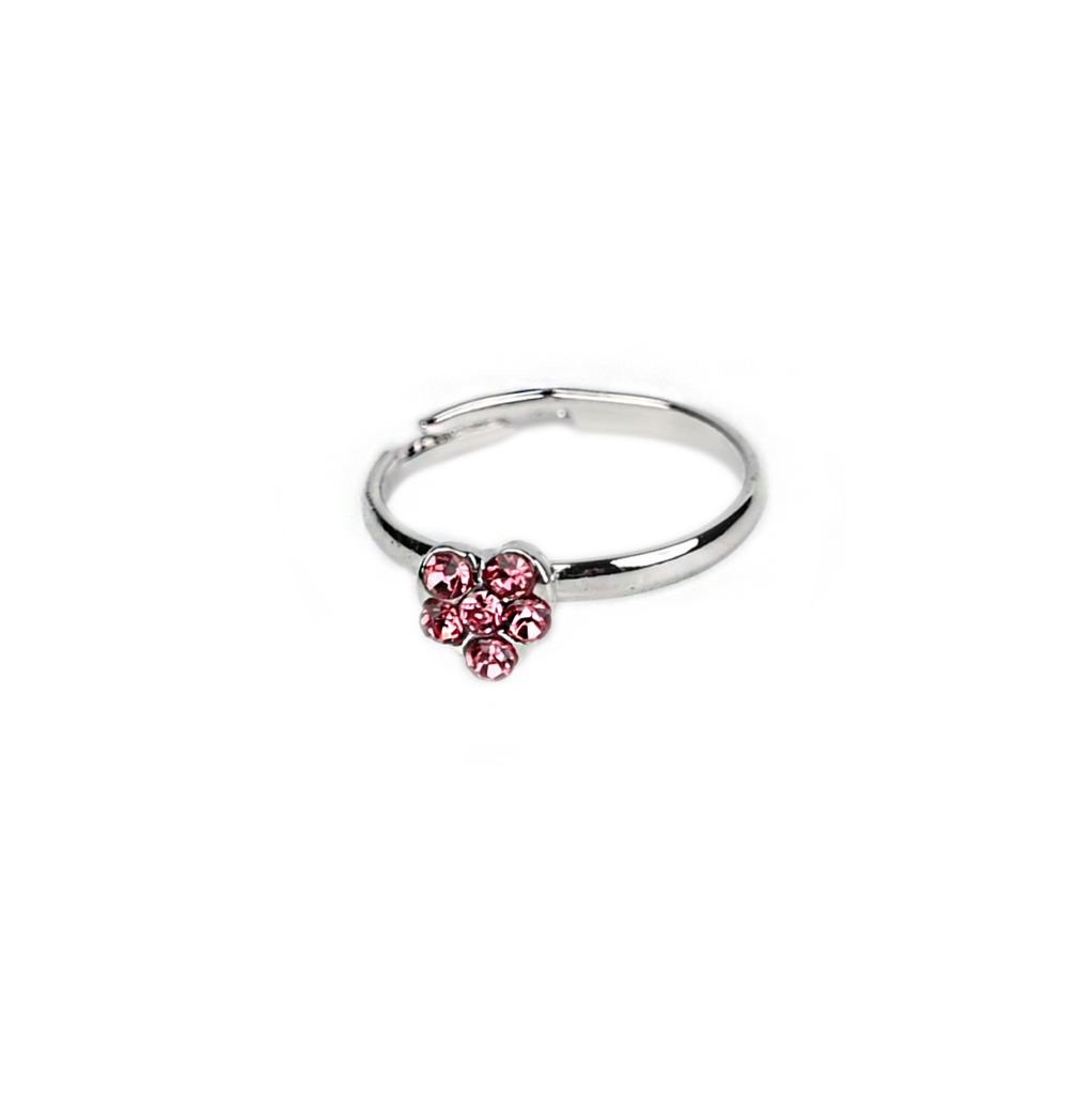  Anillo - Diamantes Corazón Rosa Claro