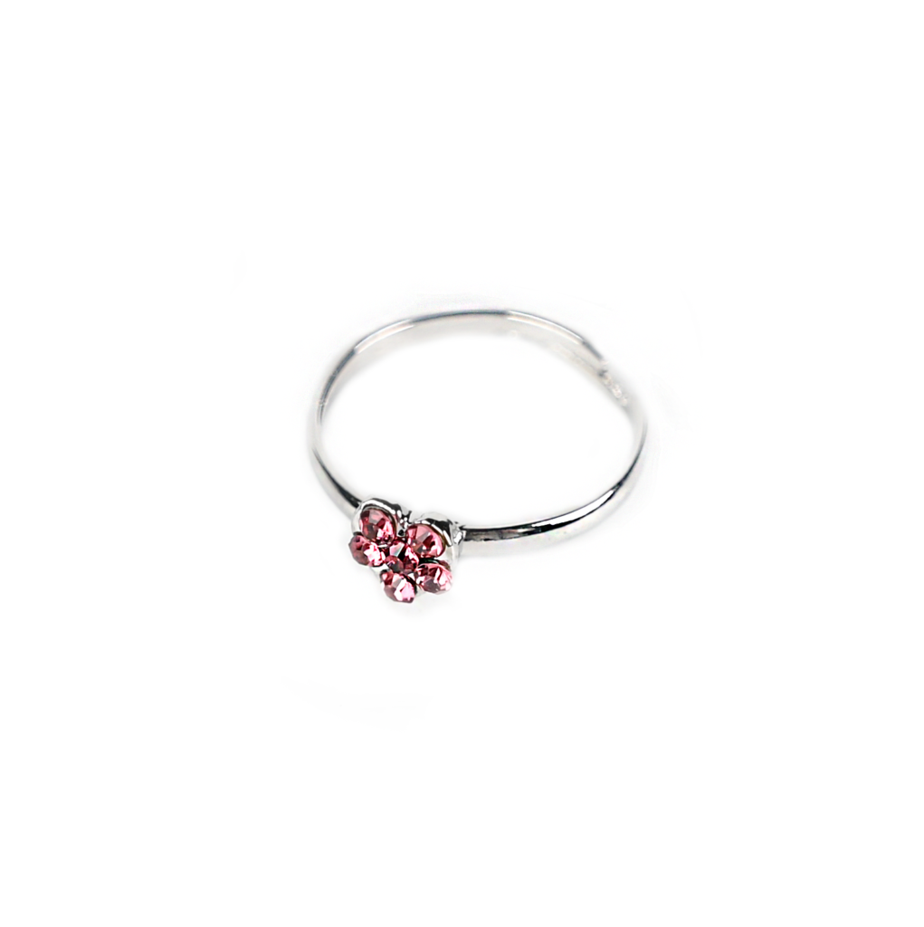  Anillo - Diamantes Corazón Rosa