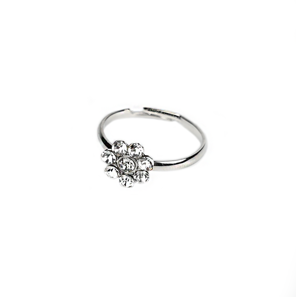  Anillo - Diamantes Flor Blanca