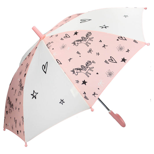 Paraguas Unicornio (rosa y blanco) Kidzroom