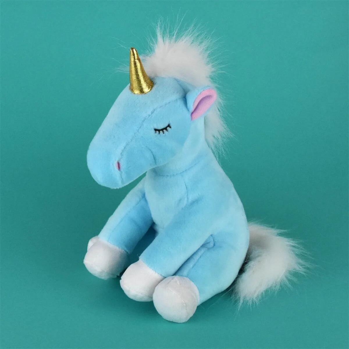 Peluche Unicornio Azul 25 cm Den Goda Fen