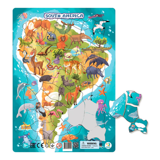 Puzzle en marco Mapa América del Sur